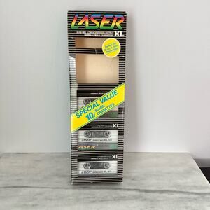 Vintage | Set 6 Sealed Laser XL 90 Normal Bias Cassette Tape Rare Box Dead Stock